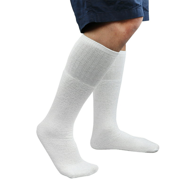 6/18 Pairs Men's Athletic Sports Tube Socks Over the Calf  25" Length Size 10-15